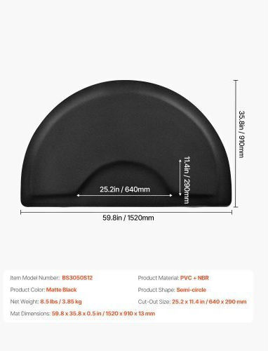 Vevor Saltea Semicirculară Pentru Coafor 1520 X 910 Mm 13mm Sldbyd12inchj3mo9v0