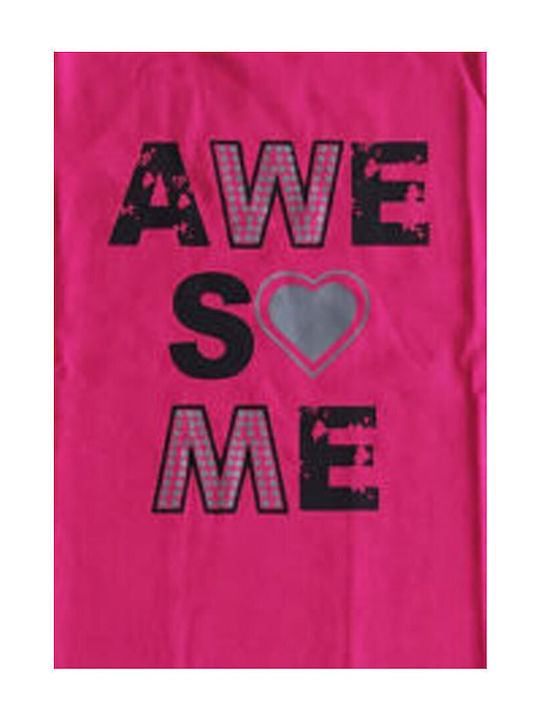 Kinder-Set mit Leggings Sommer 2Stück Fuchsia Awesome
