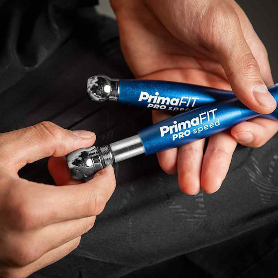 PrimaFit Springseil Fitness mit Gewicht 3m Blau mit einstellbarer Länge