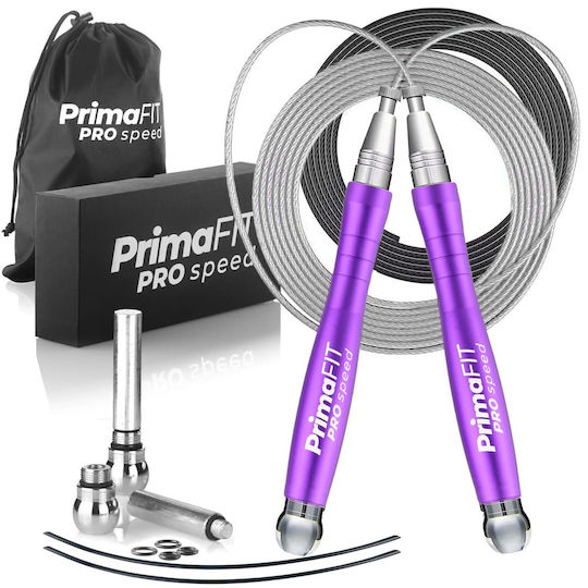 PrimaFit Скоково въже Скоростно с Тегло 3м Лилав с Регулируема дължина
