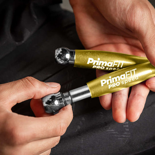 PrimaFit Springseil Fitness mit Gewicht 3m Gold mit einstellbarer Länge