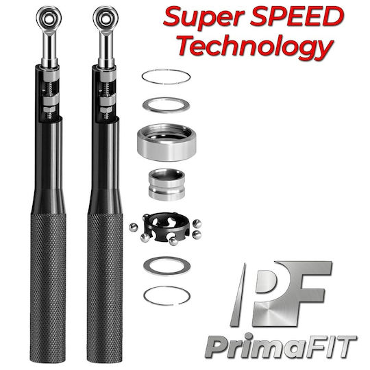 PrimaFit Springseil Fitness 3m Schwarz mit einstellbarer Länge