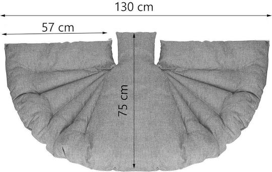 Perna Scaunului De Grădină Cu Spătar Gri 75x130cm