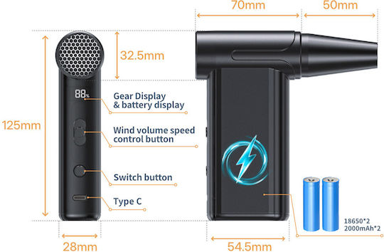 Kinzir Car Handheld Vacuum Dry Vacuuming with Power 180W Rechargeable 12V