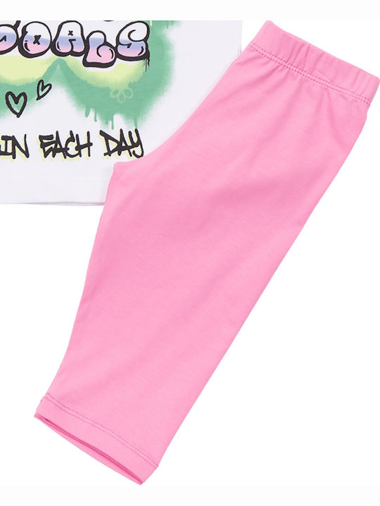 Kids' Set with Leggings Summer 2pcs White
