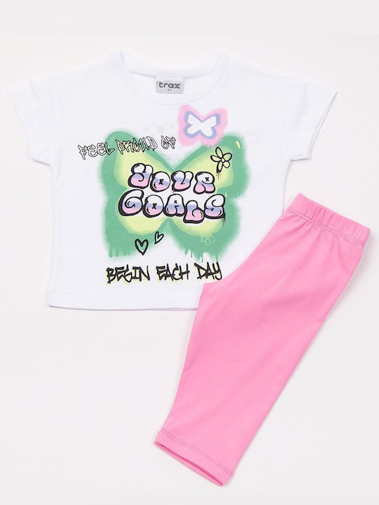 Kids' Set with Leggings Summer 2pcs White
