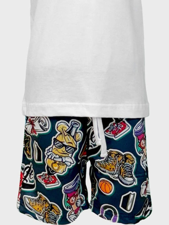 Kids' Set with Shorts Summer 2pcs White