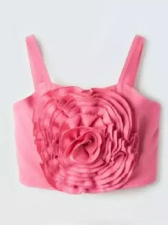 Kinder-Set mit Rock Sommer 2Stück Fuchsia