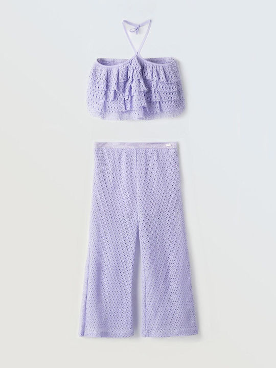 Kinder-Set mit Hose Sommer 2Stück Lilac