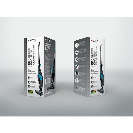 ECG Wiederaufladbar 2-in-1 Staubsauger Stick & Handgerät 25.9V Blau VT7220