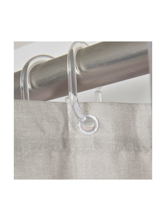 Das Home 0808 Shower Curtain Fabric 200x180cm Taupe