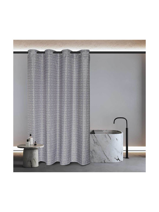 Greenwich Polo Club 3120 Duschvorhang Stoff 240x180cm Grey
