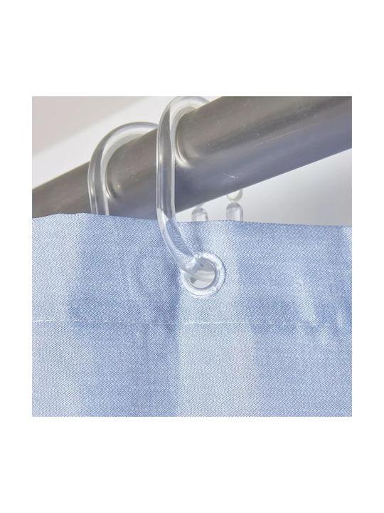 Das Home 0804 Shower Curtain Fabric 240x180cm Blue