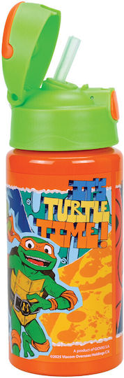 Gim Ninja Turtles Παιδικό Παγούρι Θερμός Αλουμινίου με Καλαμάκι 500ml