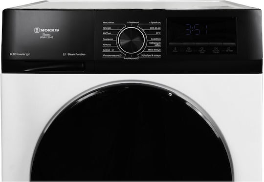 Morris Πλυντήριο Ρούχων 12kg με Τεχνολογία Ατμού 1400 Στροφών WIW-12143