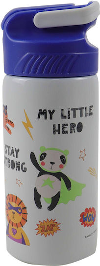 Gim My Little Hero Παιδικό Παγούρι Θερμός Ανοξείδωτο με Καλαμάκι 500ml