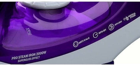 Albatros Violette Steam Iron 2200W with Ceramic Plate and Continuous Steam Supply 75g/min
