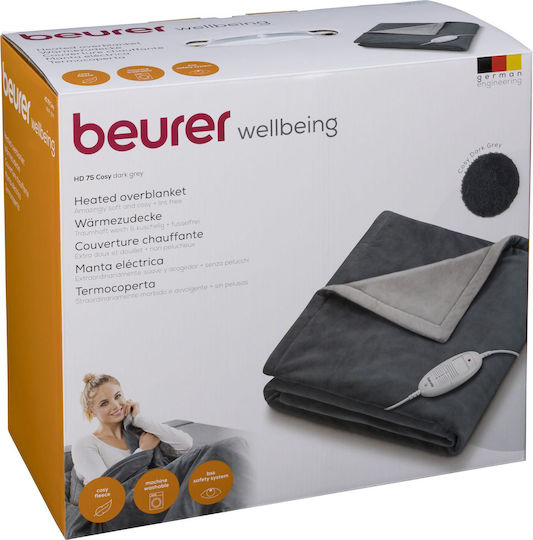 Beurer HD 75 Waschbar Dark Gray 100W 130x180cm