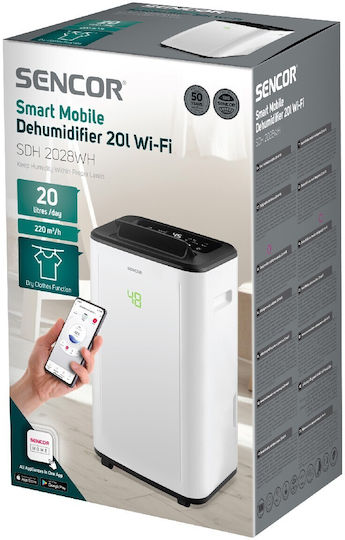 Sencor SDH 2028WH Αφυγραντήρας με Συμπιεστή και Wi-Fi 20lt