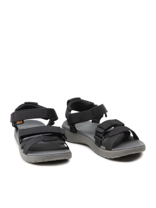 Sanborn Women's Flat Sandals Sporty in Black Color