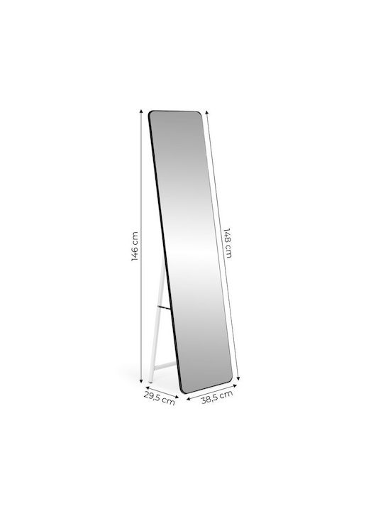 Modernhome Καθρέπτης με Μαύρο Μεταλλικό Πλαίσιο 138x38.5cm