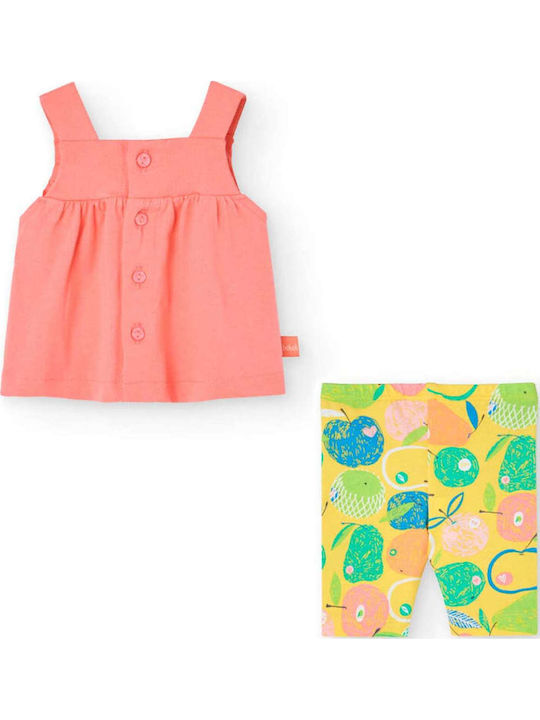 Kids' Set with Leggings Summer 2pcs Salmon