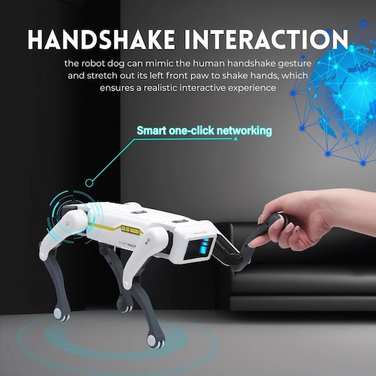 Iuni 8002 Câine Robot Inteligent Teleghidat Telecomandă Aplicație Comenzi Vocale Programabil Peste 25 Funcții Interactive Dans Povești Muzică