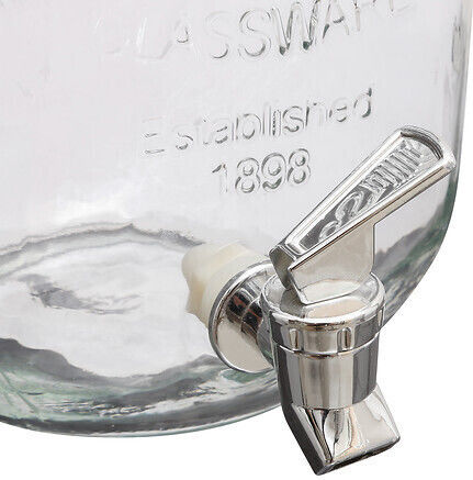 Secret de Gourmet Glass Vase Beverage Dispenser with Spigot 4lt