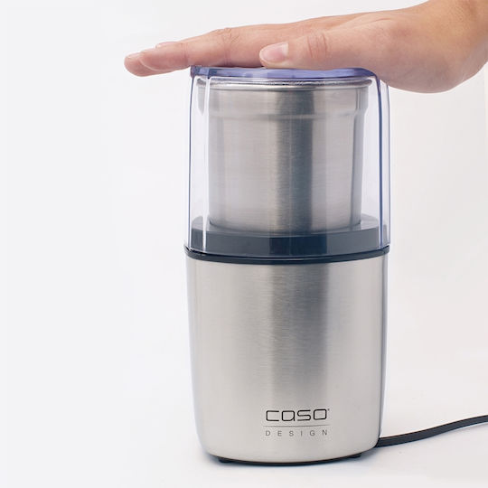 Caso 1830 Râșniță electrică pentru cafea 200W cu capacitate de boabe 90gr Argintiu