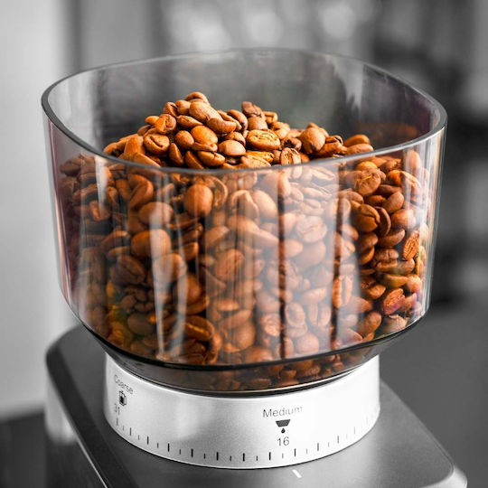 Gastroback Râșniță electrică pentru cafea 180W cu capacitate de boabe 320gr și 31 niveluri de măcinare Argintiu