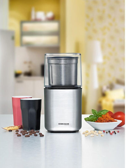 Rommelsbacher EGK 200 Ηλεκτρικός Μύλος Καφέ 200W με Χωρητικότητα 70gr Ασημί