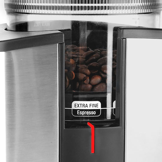 Gastroback 42602 Râșniță Electrică de Cafea 130W cu Capacitatea de Măcinare a Boabelor 250gr și 5 Nivele de Măcinare Neagră