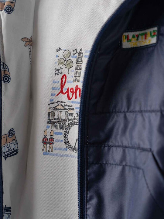 Kids' Set with Pants & Outerwear Winter 3pcs Blue Navy