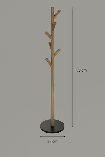 Atmosphera Wild Cuiere de podea Lemn Cafea 39x39x178cm