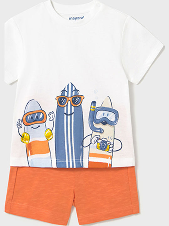 Kinder-Set mit Shorts Sommer 2Stück Orange Surf