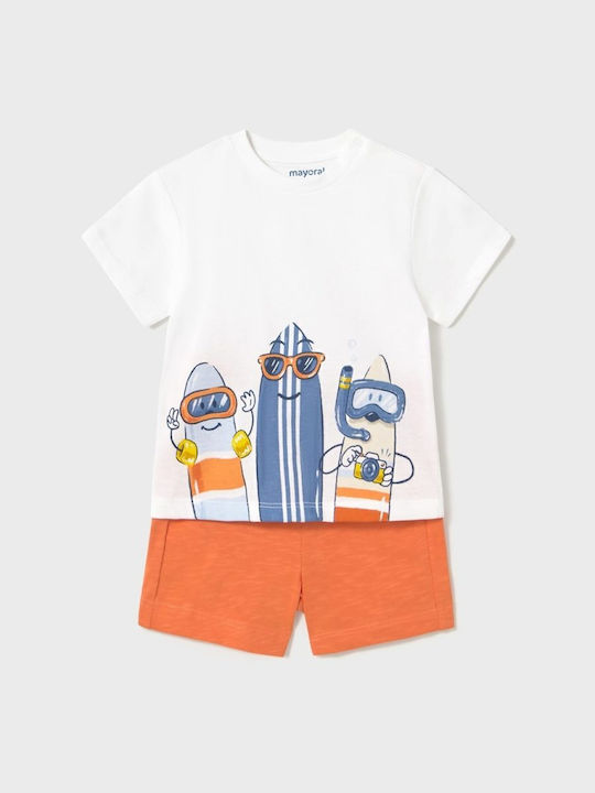 Kinder-Set mit Shorts Sommer 2Stück Orange Surf
