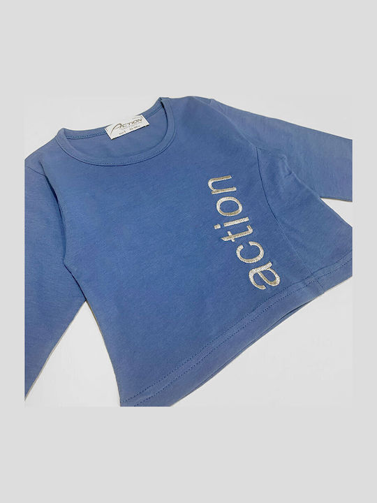 Kinder-Set mit Leggings Sommer 2Stück Blau