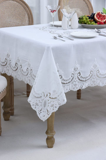 Liolios Home Pls-7b027 με Κέντημα White 160x260εκ.