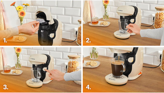Bosch Style Pod Coffee Machine Tassimo Pressure 3.3bar Beige