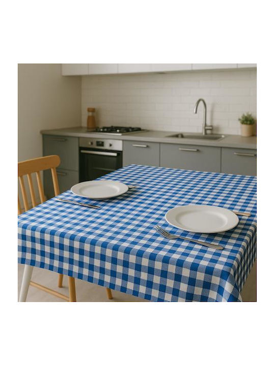 Linea Home Checkered Linen Blue 100x100cm