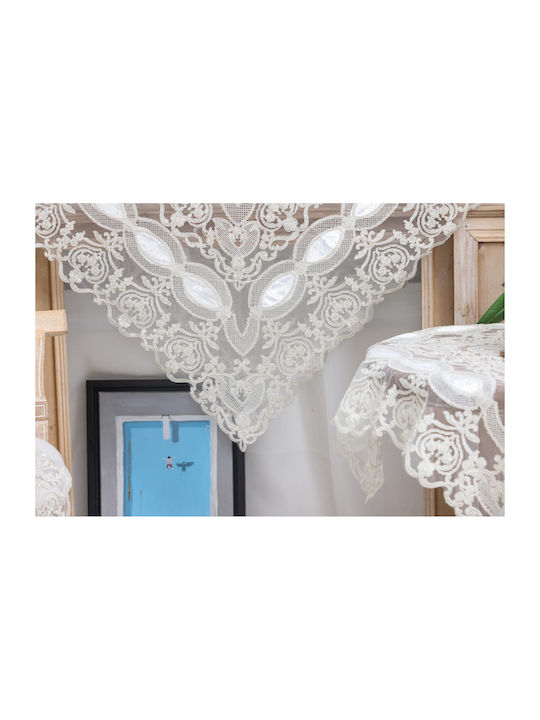 Liolios Home Ράνερ με Κέντημα Ivory 40x110εκ.