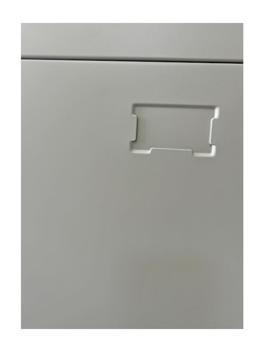 Single-leaf Metal Outdoor Storage Cabinet with Locking Capability with 3 Shelves 40x40x120 cm