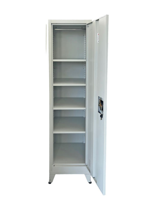 Dulap Metalic Unică Foaie Cu Posibilitate De Blocare Cu 4 Rafturi 40x40x180cm