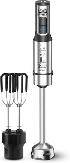 Pyrex SB-1120 Blender de Mână cu Tijă din Inox 1500W Argintiu