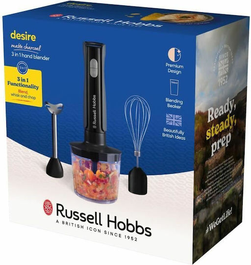 Russell Hobbs Desire Ραβδομπλέντερ με Ανοξείδωτη Ράβδο 500W Γκρι