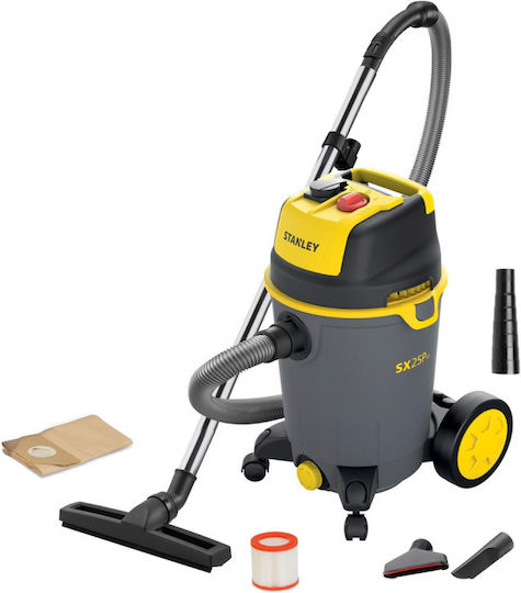 Stanley Σκούπα Υγρών / Στερεών 1200W με Πλαστικό Κάδο 25lt
