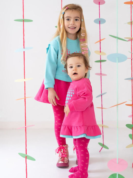 Kinder-Set mit Rock Winter 3Stück Light Blue