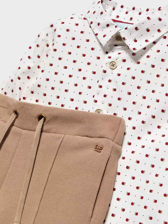 Set pentru copii cu pantaloni Iarnă 2buc Coffee