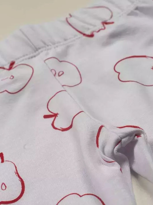 Kids' Set with Leggings Summer 2pcs Red, White