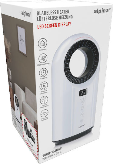 Alpina Appliances Αερόθερμο Δωματίου Δαπέδου Λευκό 1500W 06450574